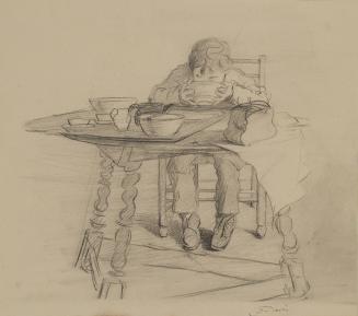Boy Drinking Soup