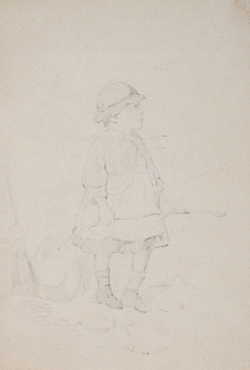 Child Holding a Stick