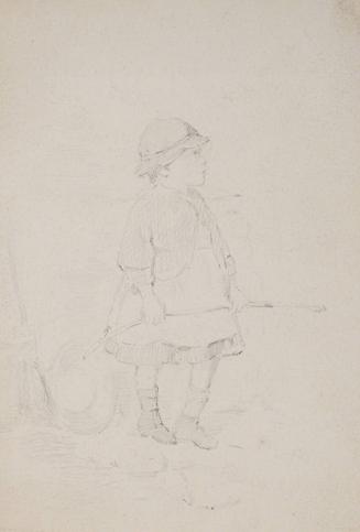 Child Holding a Stick