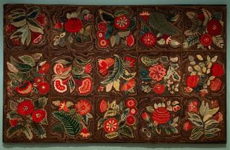 Large Floral Hooked Rug
