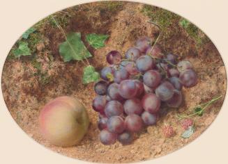 Peach and Grapes
