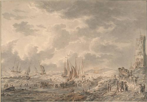 Coastal Scene with Figures