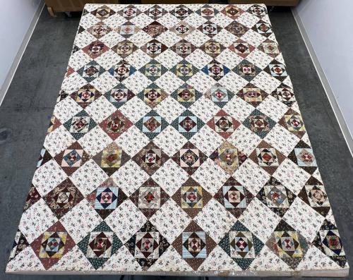 English or American chintz quilt