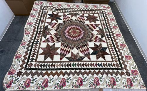 American or English chintz quilt