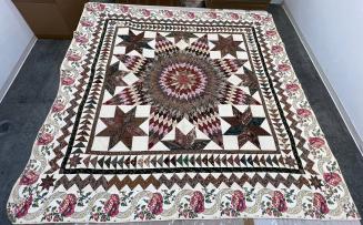 American or English chintz quilt