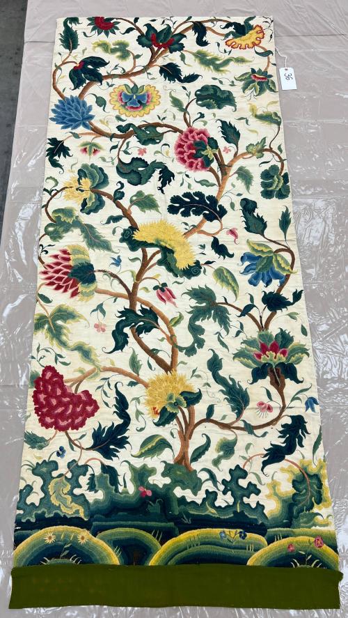 English embroidered panel