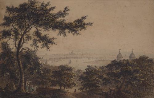 Greenwich Hospital and London from Flamstead