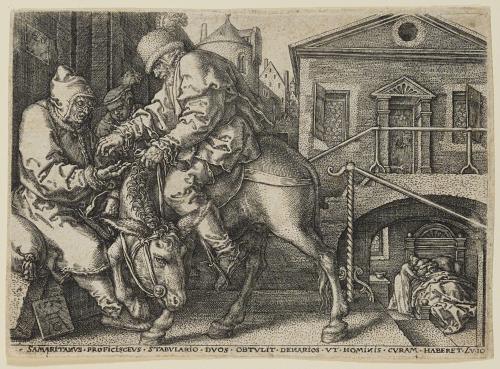 The Good Samaritan Paying the Innkeeper for the Care of the Wounded Man