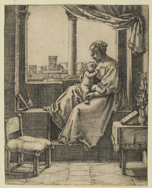 The Virgin And Child Seated By a Window