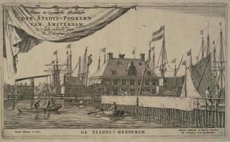 View of the Oude Stadsherberg on the IJ in Amsterdam (Gezichte op de Oude Stads Stadsherberg te Amsterdam)