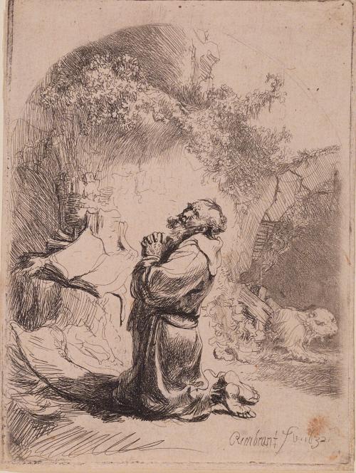 Saint Jerome Praying: Arched