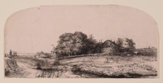 Landscape with a Hay Barn on the Diemerdijk with a Flock of Sheep