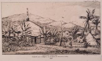 New Caledonia: Large Native Hut on the Road from Ballade to Popéo, 1845 (Nouvelle-Calédonie: Grande case indigène sur le chemin de Ballade à Poépo, 1845) 
