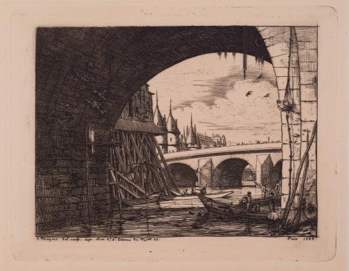 An Arch of the Notre-Dame Bridge, Paris (L'Arche du Pont Notre-Dame, Paris)