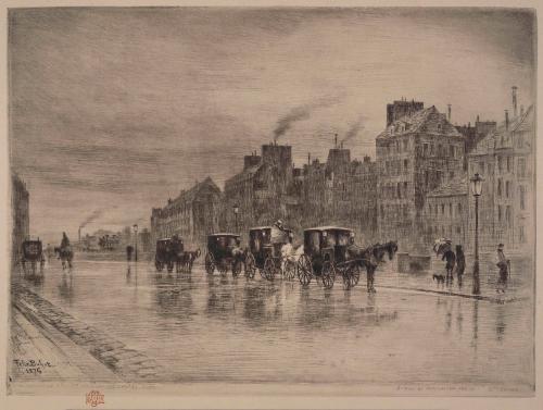 Winter Morning on the Quai de l'Hôtel-Dieu (Une Matinée d'Hiver au Quai de l'Hôtel-Dieu)