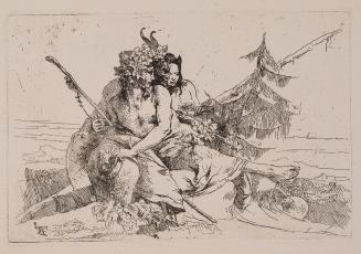 A Bacchante with Satyr and Fauness