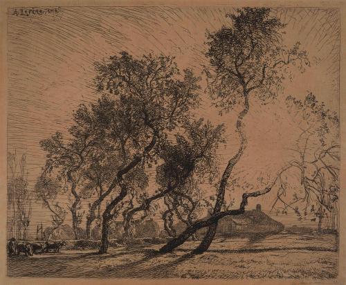 The Poplar Farm in Holland (La ferme aux peupliers de Hollande)
