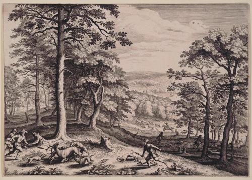 Deer Hunting in the Forest Grove (Hirschjagd im Waldhain)