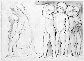 Mother and Child and Group of Four Children
