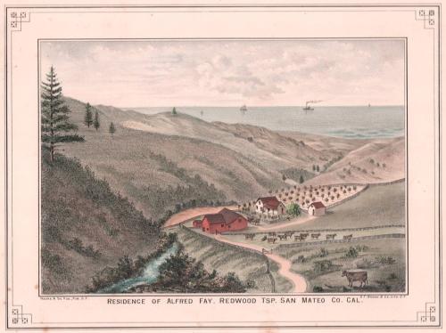 Residence of Alfred Fay. Redwood