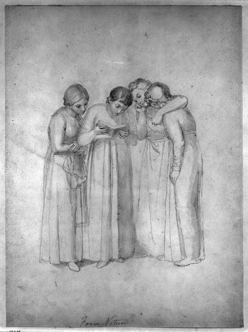Four Girls Reading