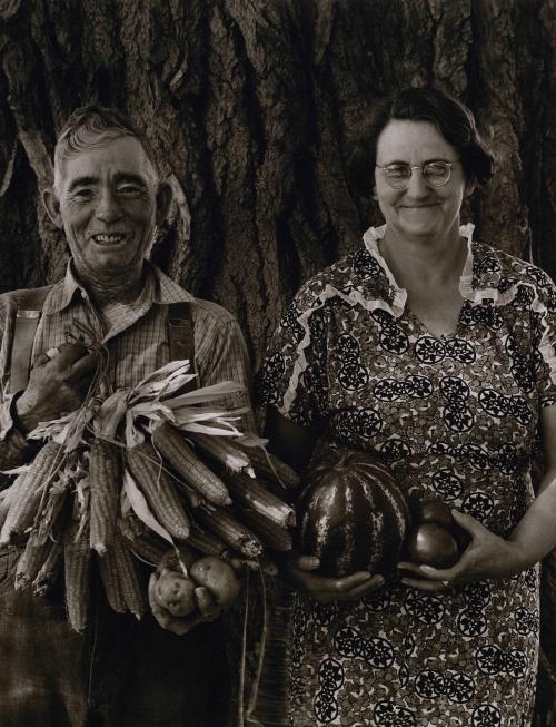 Mr. and Mrs. Andy Bahain. FSA borrowers on their farm near Kersey, Colorado October 1939