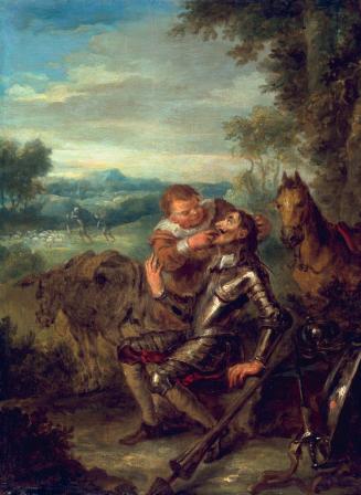 Scene from Don Quixote: Sancho Panza Counts Don Quixote's Teeth