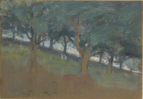 Landscape with Two Figures Under Trees