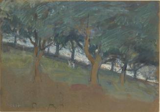 Landscape with Two Figures Under Trees