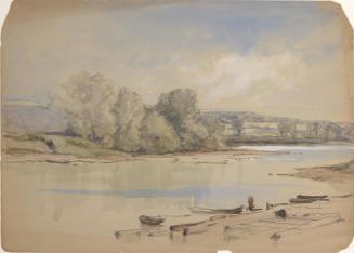 Boats Banked on a River