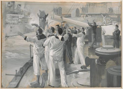 Hailing a Passing Ship, Gibralter