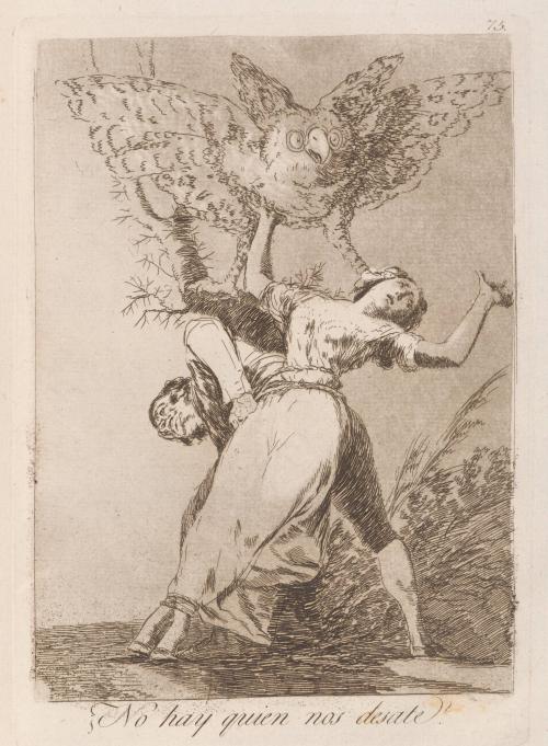 Is there no one to untie us? (¿No hay quien nos desate?), Plate 75 from Los Caprichos