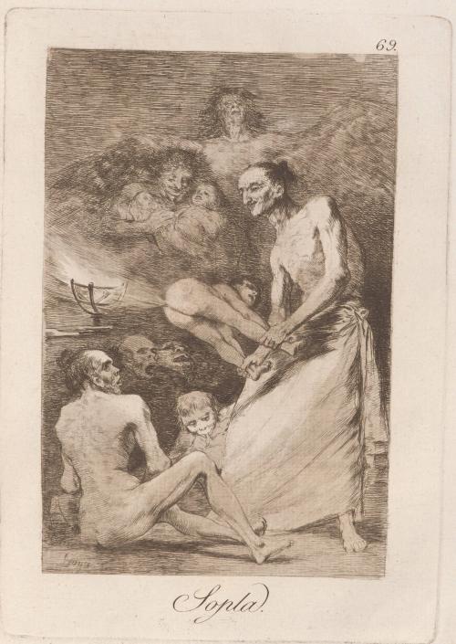 Blow (Sopla), Plate 69 from Los Caprichos