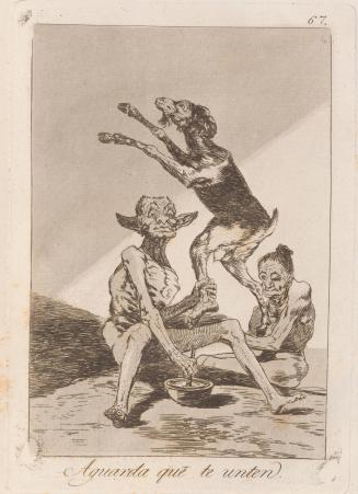 Wait till you've been anointed (Aguarda que te unten), Plate 67 from Los Caprichos