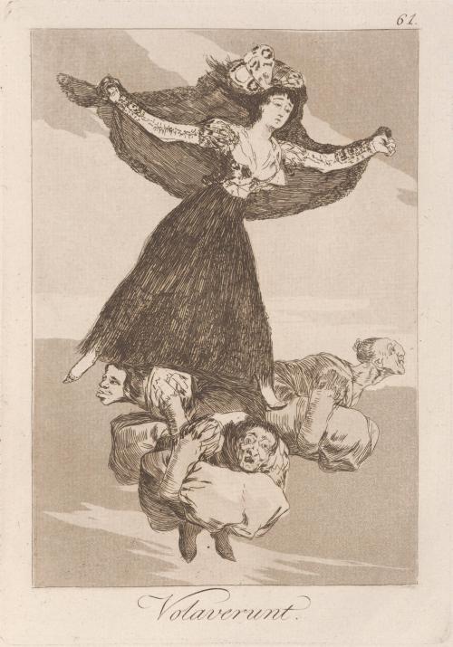 They have flown (Volaverunt), Plate 61 from Los Caprichos