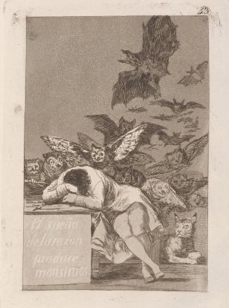 The sleep of reason produces monsters (El sueño de la razon produce monstruos), Plate 43 from Los Caprichos