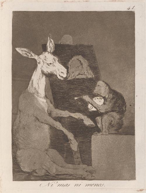 Neither more nor less (Ni mas ni menos), Plate 41 from Los Caprichos