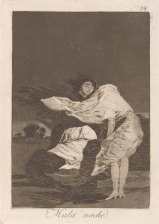 A bad night (Mala noche), Plate 36 from Los Caprichos
