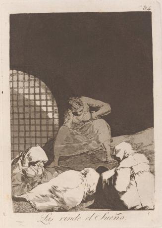 Sleep overcomes them (Las rinde el Sueño), Plate 34 from Los Caprichos