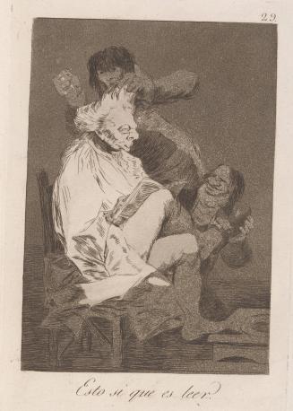 That certainly is being able to read (Esto si que es leer), Plate 29 from Los Caprichos