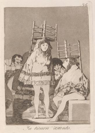 They've already got a seat (Ya tienen asiento), Plate 26 from Los Caprichos