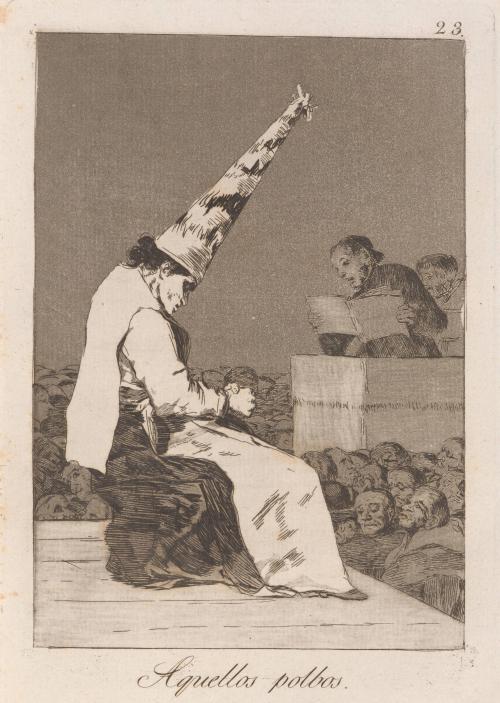 These specks of dust (Aquellos polbos), Plate 23 from Los Caprichos