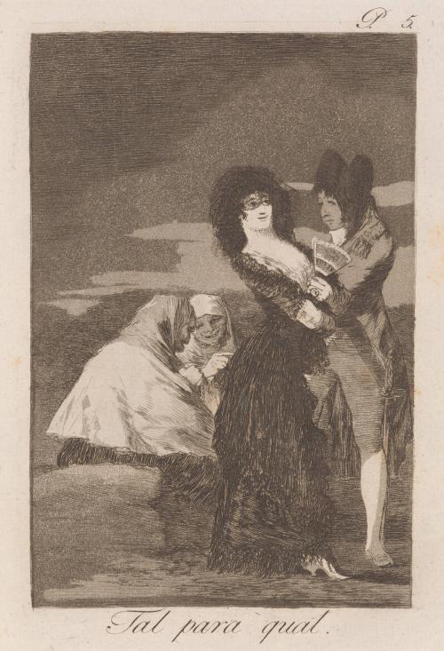Two of a kind (Tal para qual), Plate 5 from Los Caprichos