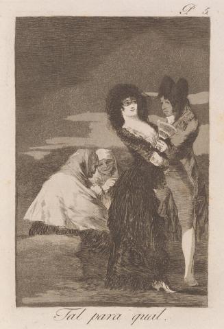 Two of a kind (Tal para qual), Plate 5 from Los Caprichos