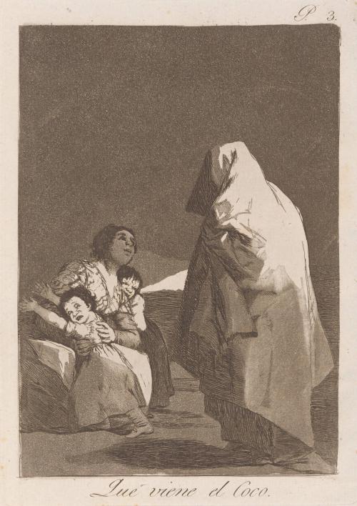 Here comes the bogeyman (Que viene el Coco), Plate 3 from Los Caprichos