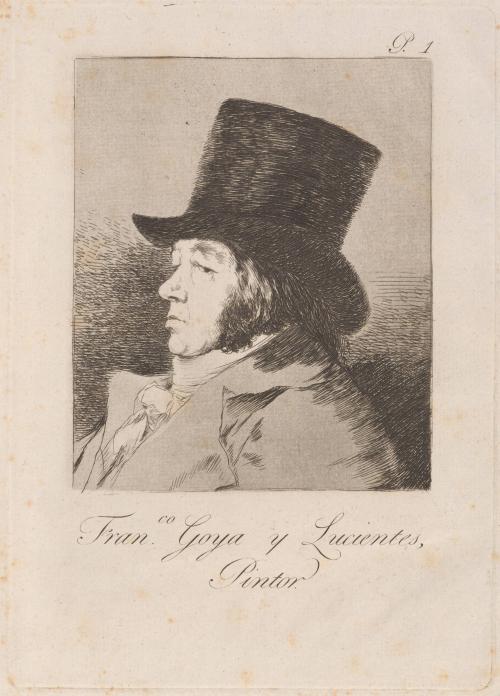 Self-Portrait, Plate 1 from Los Caprichos