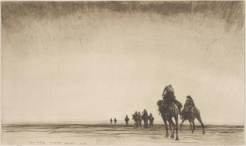 Dawn -- camel patrol setting out
