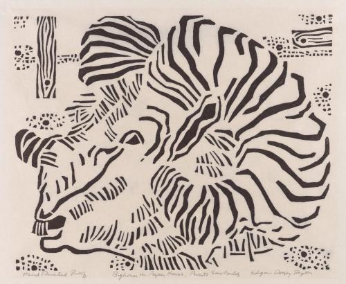 Big horn in paper house