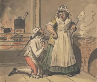 French Emigrant Cook Begging for a Slice of English Beef