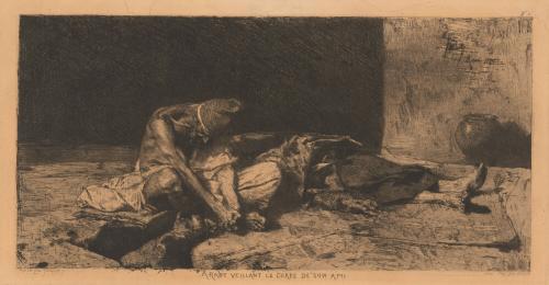 Arab Watching over the Body of His Friend (Arabe veillant le corps de son ami)
